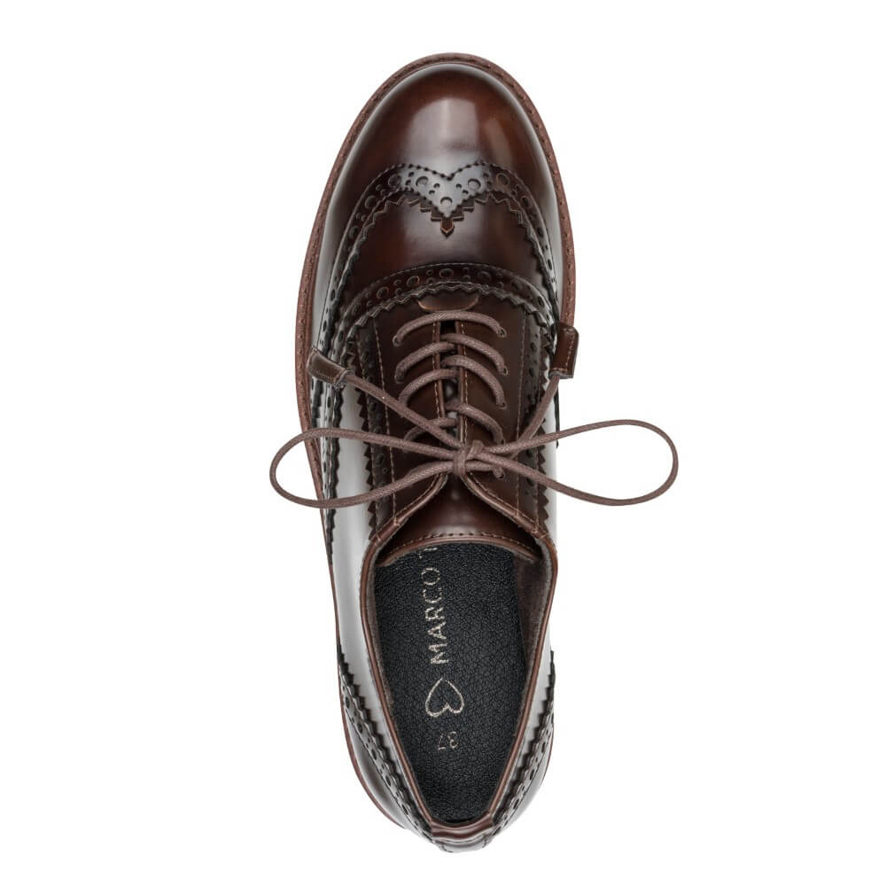 Marco Tozzi 2-23700 Vegan Laced Caffee Brogues
