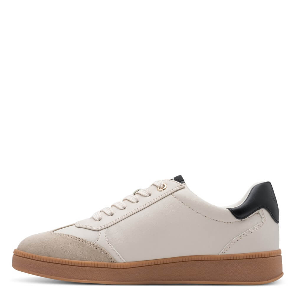 Marco Tozzi 2-23739 Vegan Trainers Ivory and Black