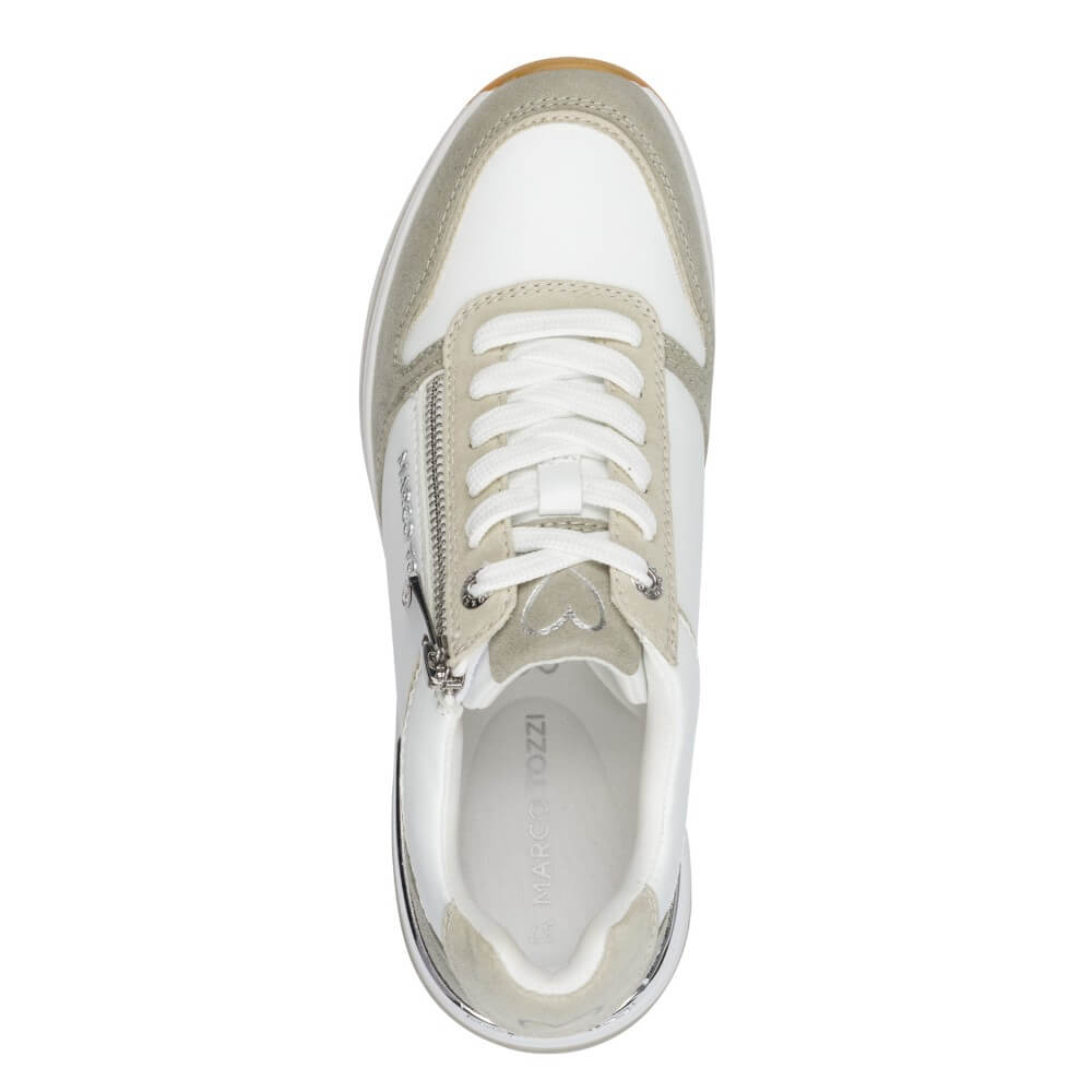 Marco Tozzi 2-23764 Wedge Trainer White Green