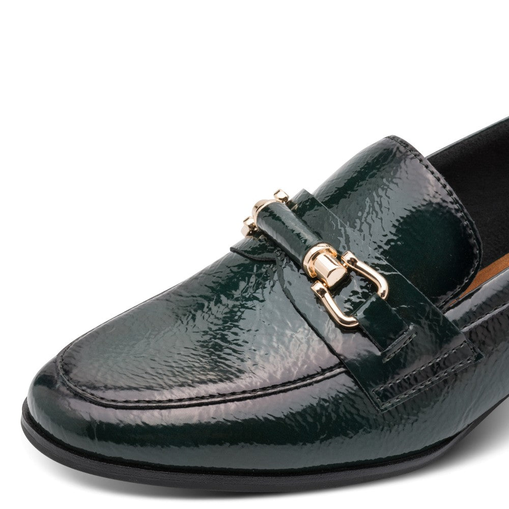 Marco Tozzi 2-24252 Vegan Patent Forest Green Loafer