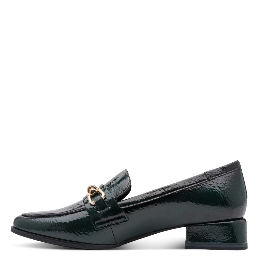 Marco Tozzi 2-24252 Vegan Patent Forest Green Loafer