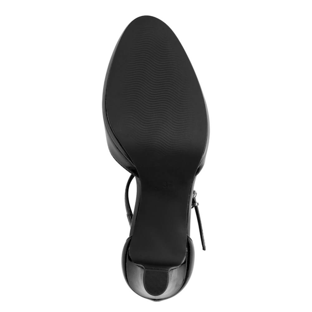 Marco Tozzi 2-24419 T-Bar Court Shoes Vegan Black Patent