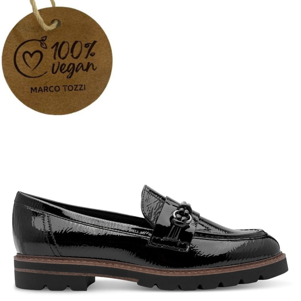 Marco Tozzi 2-24704 Vegan Black Patent Loafer