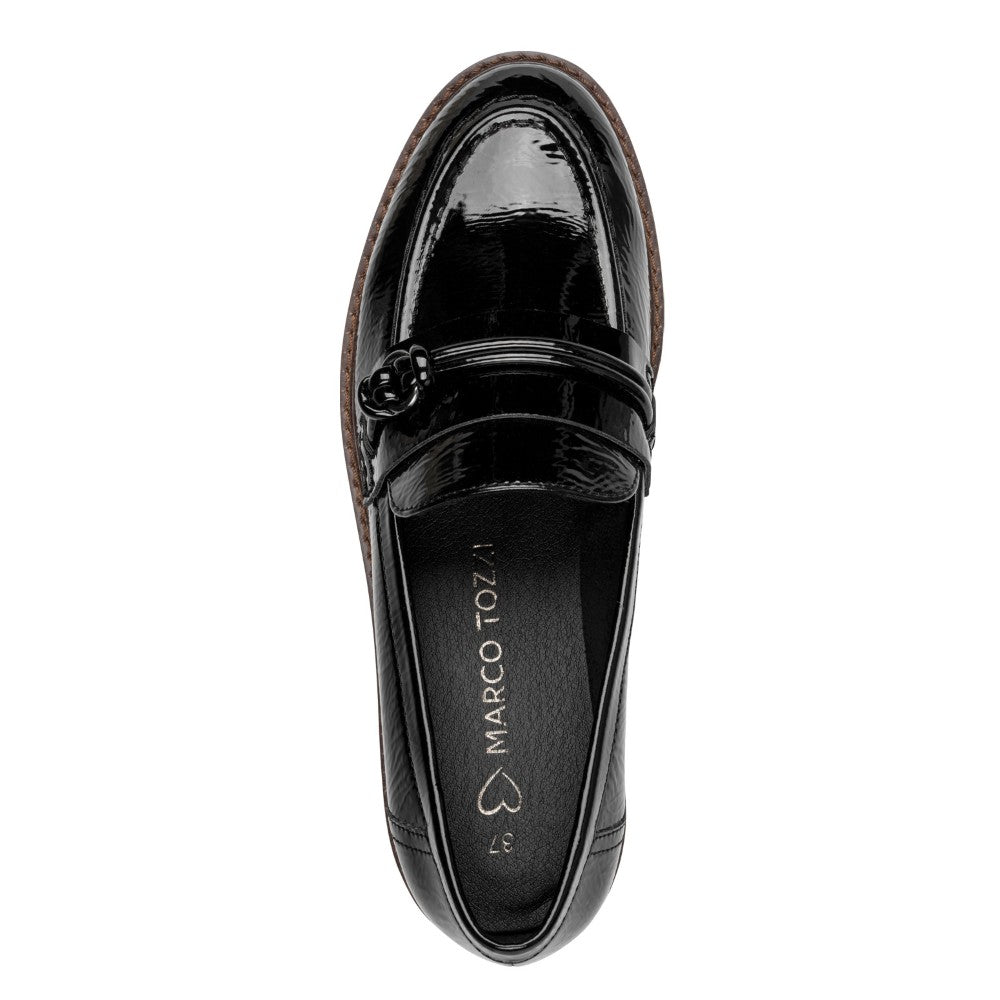 Marco Tozzi 2-24704 Vegan Black Patent Loafer