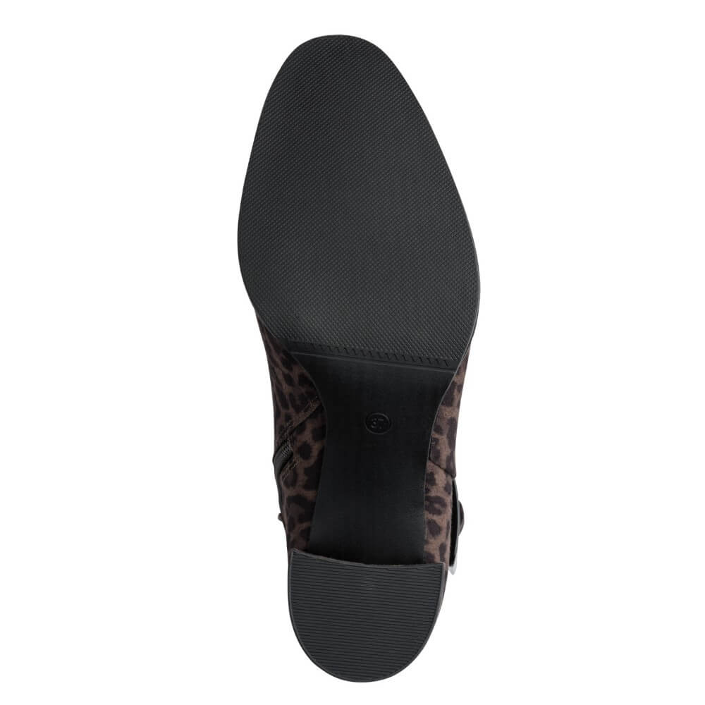 Marco Tozzi 2-25338 Vegan Leopard Print Block Heel Ankle Boots