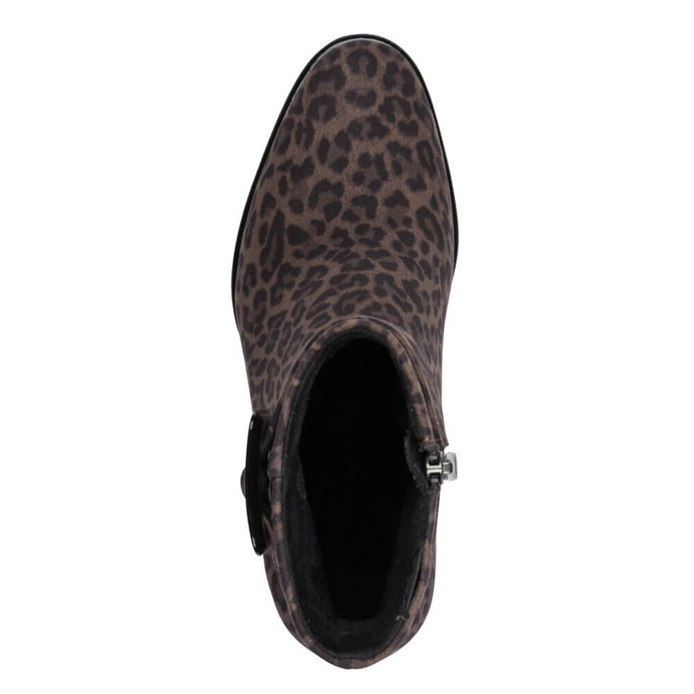 Marco Tozzi 2-25338 Vegan Leopard Print Block Heel Ankle Boots
