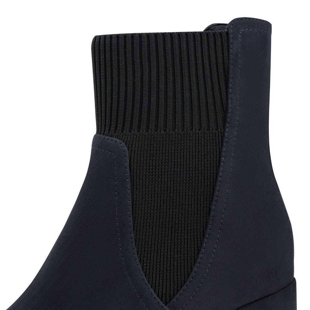 Marco Tozzi 2-25392 Vegan Sock Boot-NAVY