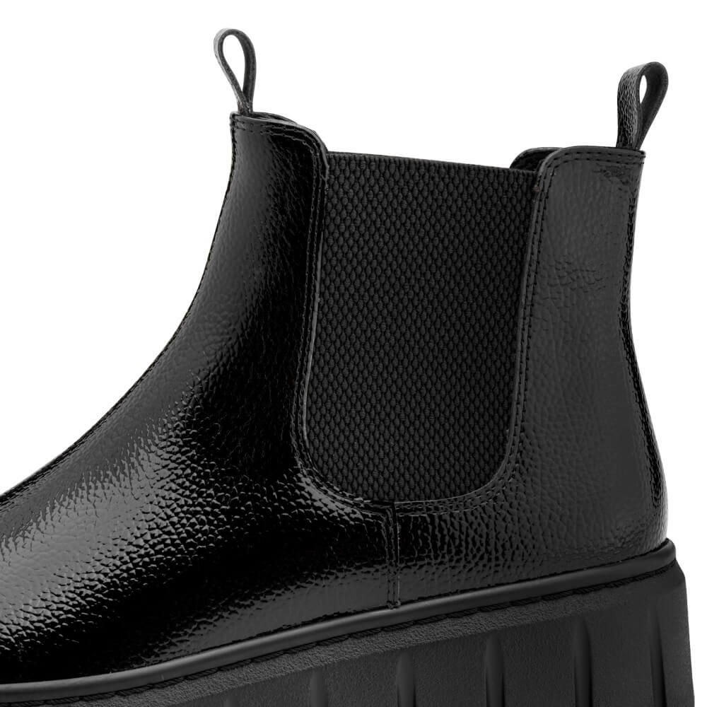 Marco Tozzi 2-25444 Black Patent Vegan Chelsea Boot