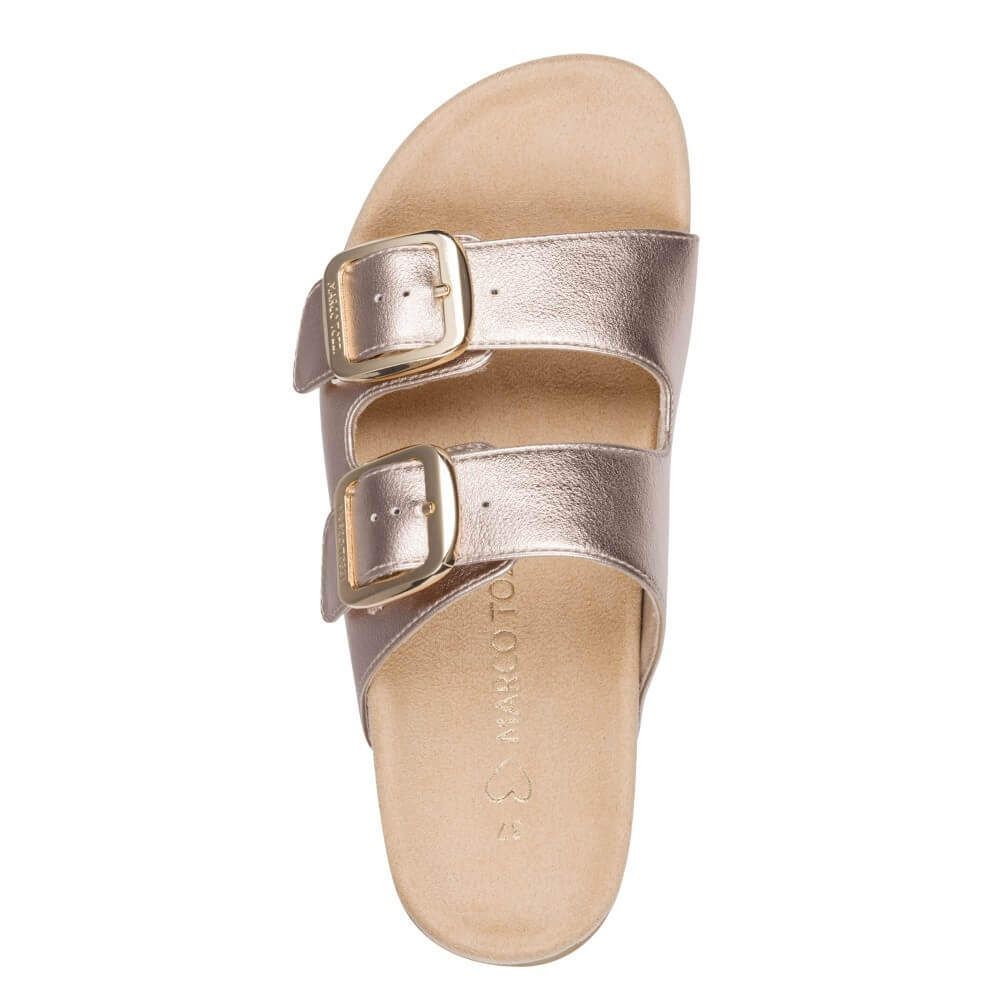 Marco Tozzi old sandal with beige sole on a white background