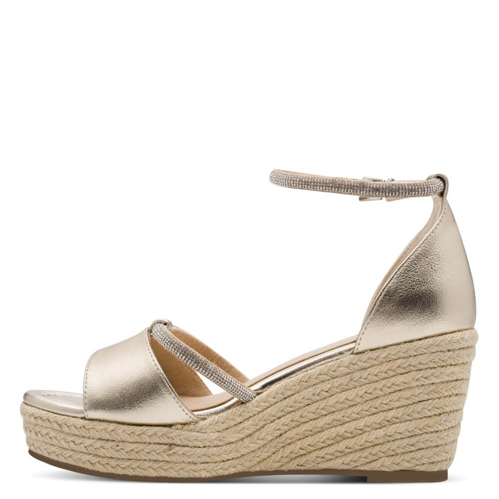 Marco Tozzi 2-28362 Espadrille Sandal Gold