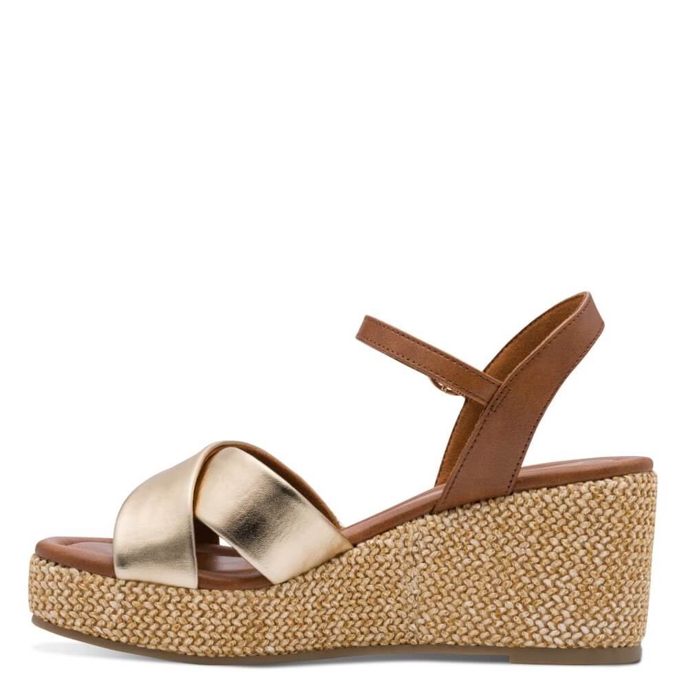 Marco Tozzi 2-28397 Espadrille Gold and Tan