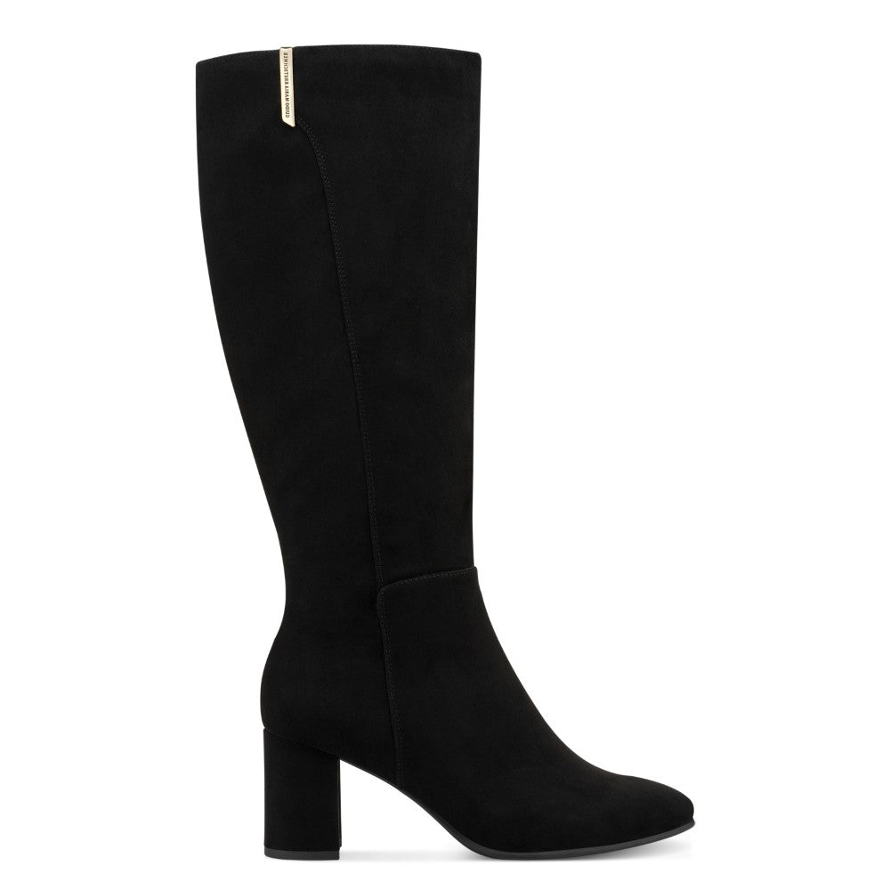 Marco Tozzi Black knee-high boot on a white background