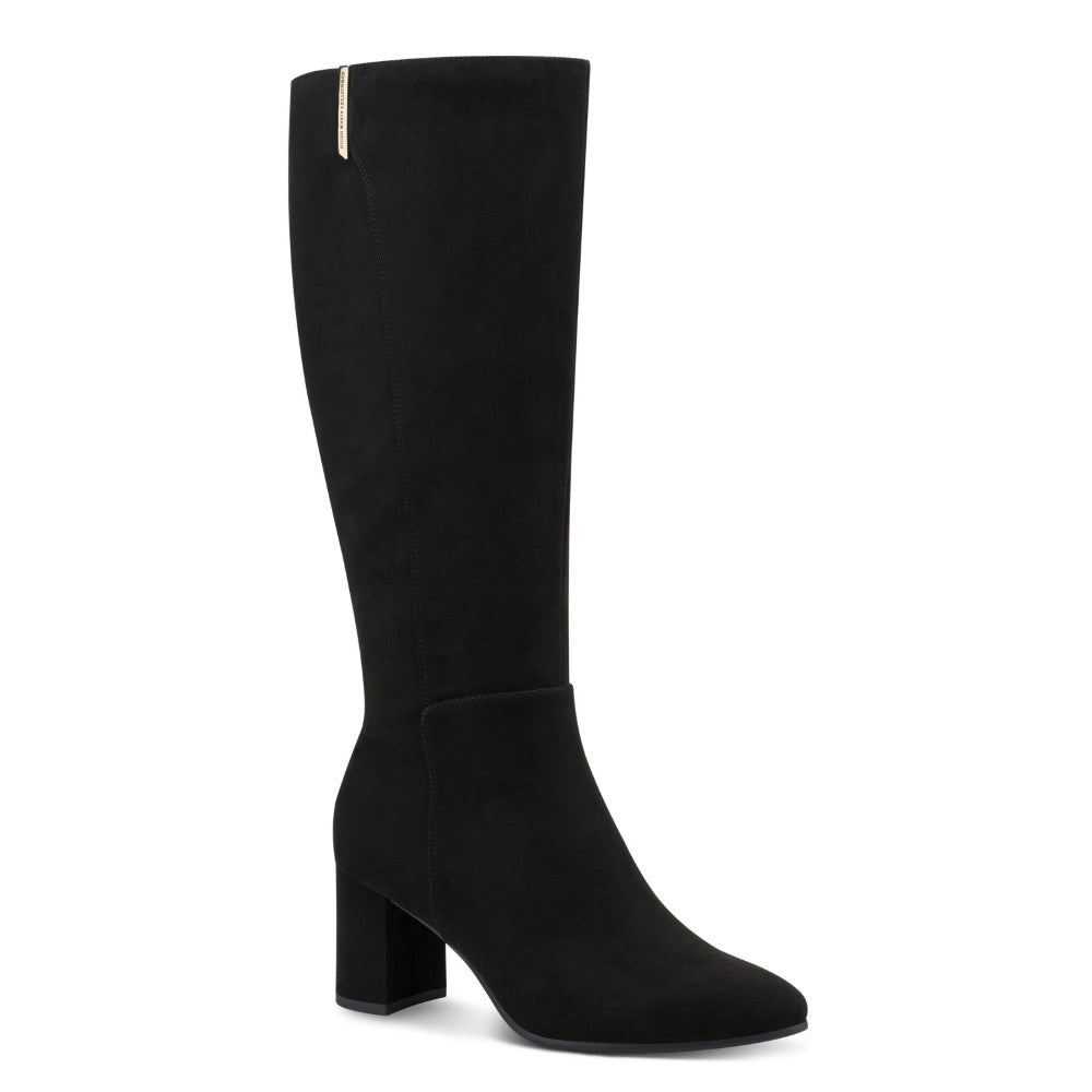 Marco Tozzi Black knee-high boot on a white background