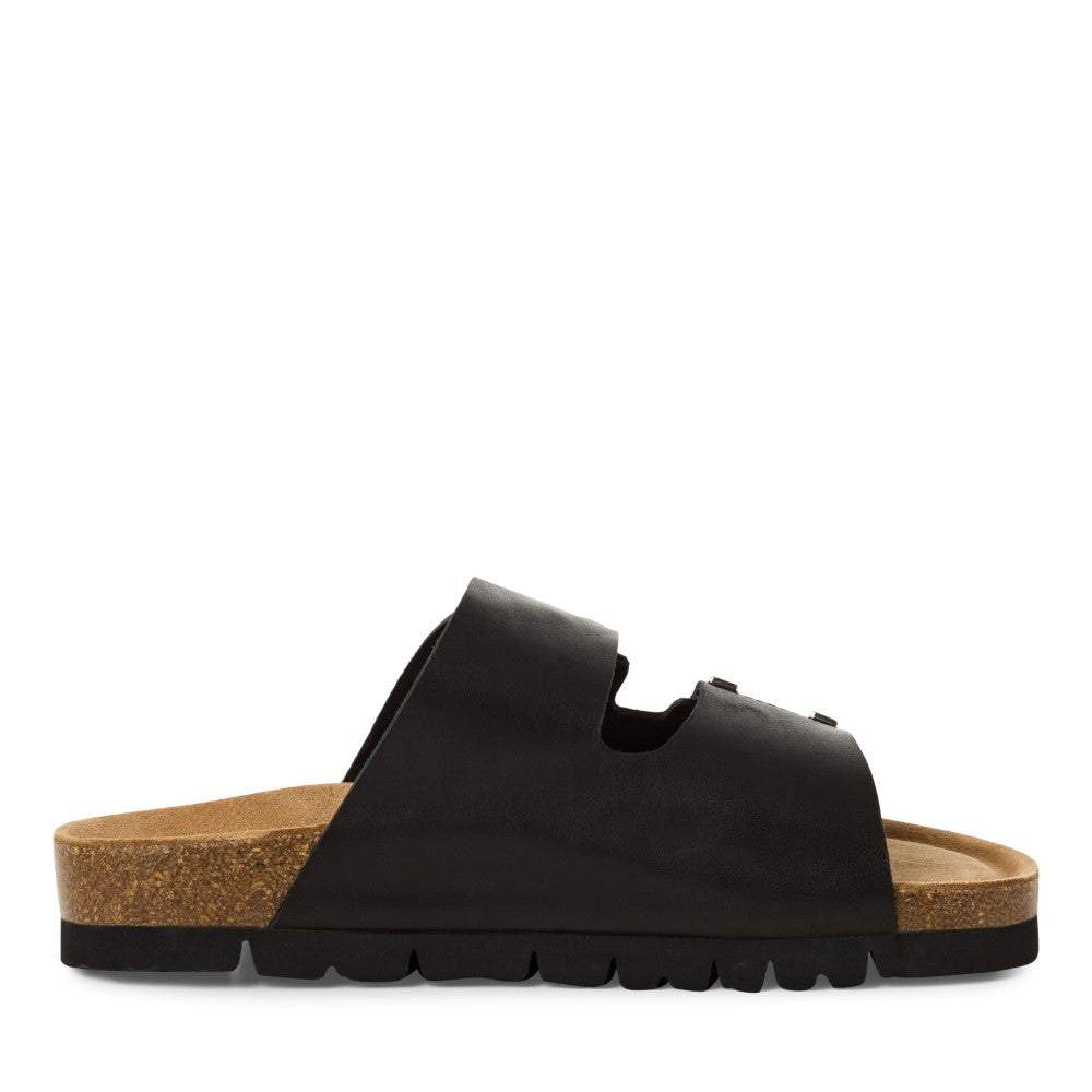 Marco Tozzi Leather Slider 2-27400-BLACK