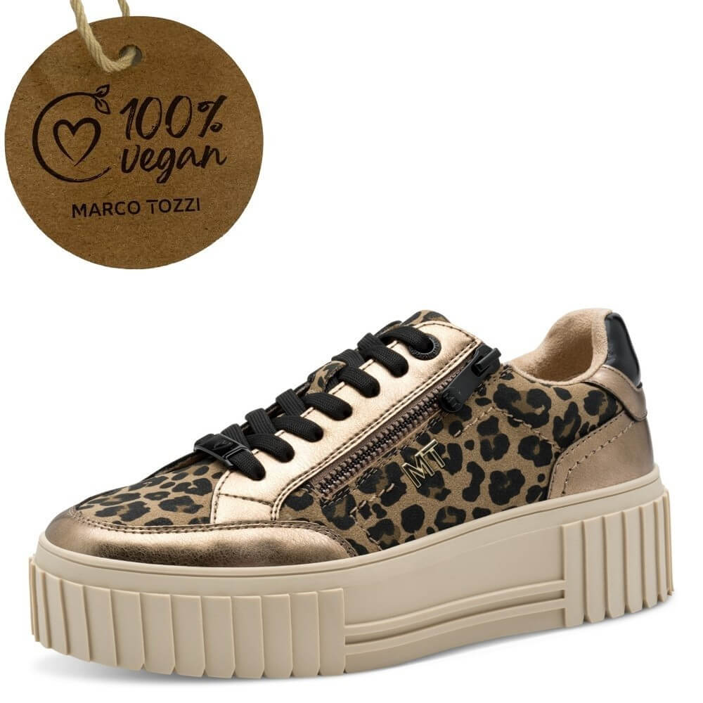 Marco Tozzi Vegan Platform Sneaker 2-23760-LEOPARD