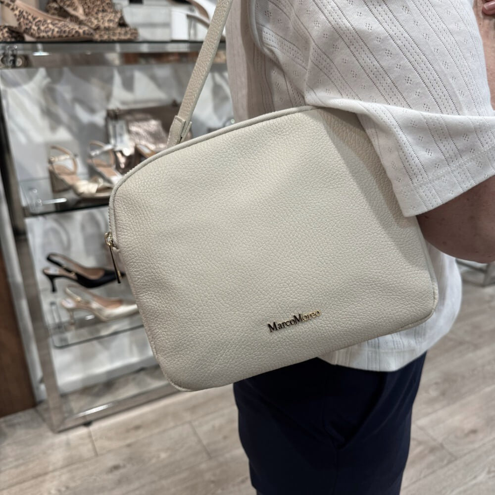 Marco Moreo Leather Shoulder Bag 1768-WHITE