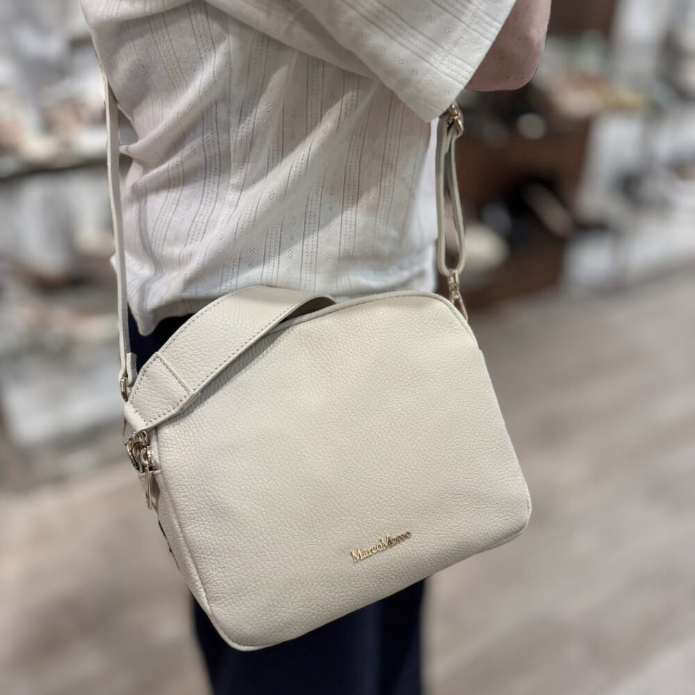 Marco Moreo Leather Shoulder Bag 1768-WHITE