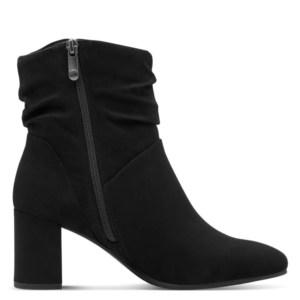 Marco Tozzi Ruched Ankle Boots Vegan 2-25307 Black