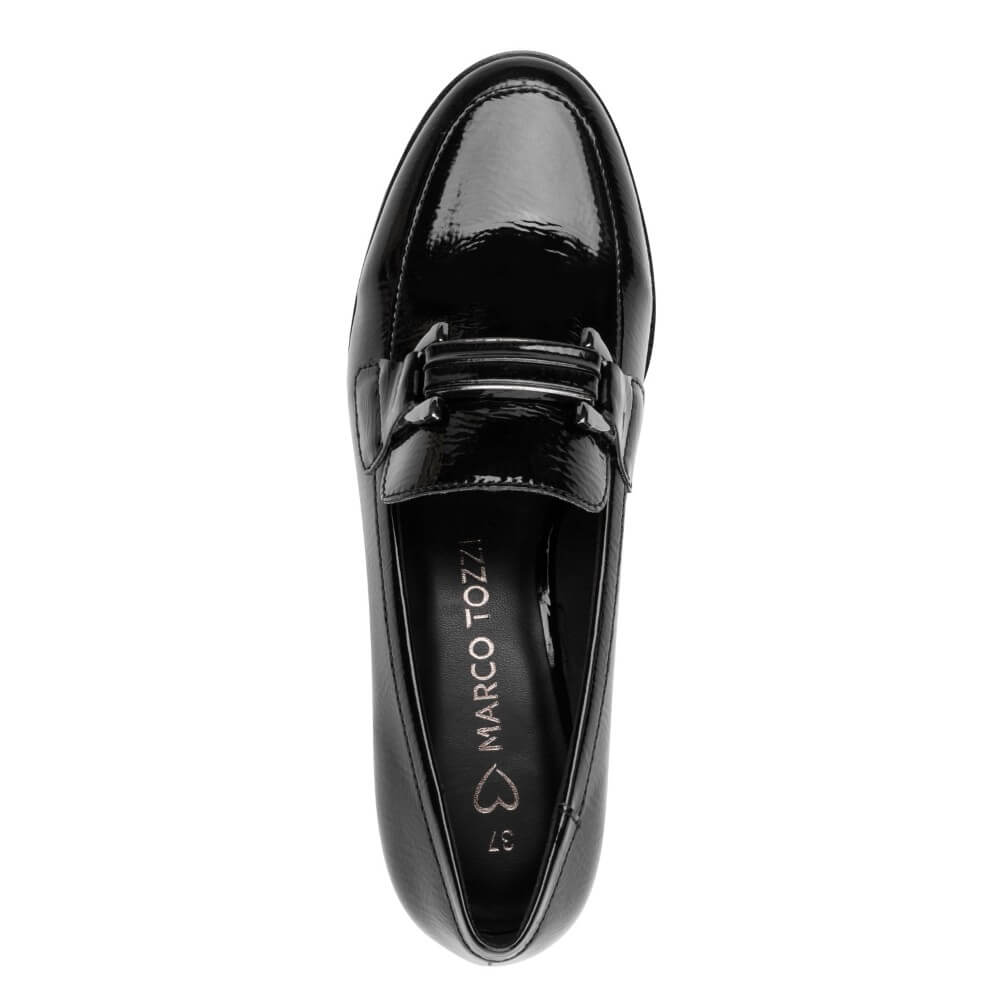 Marco Tozzi 2-24250 Patent Vegan Loafer Black
