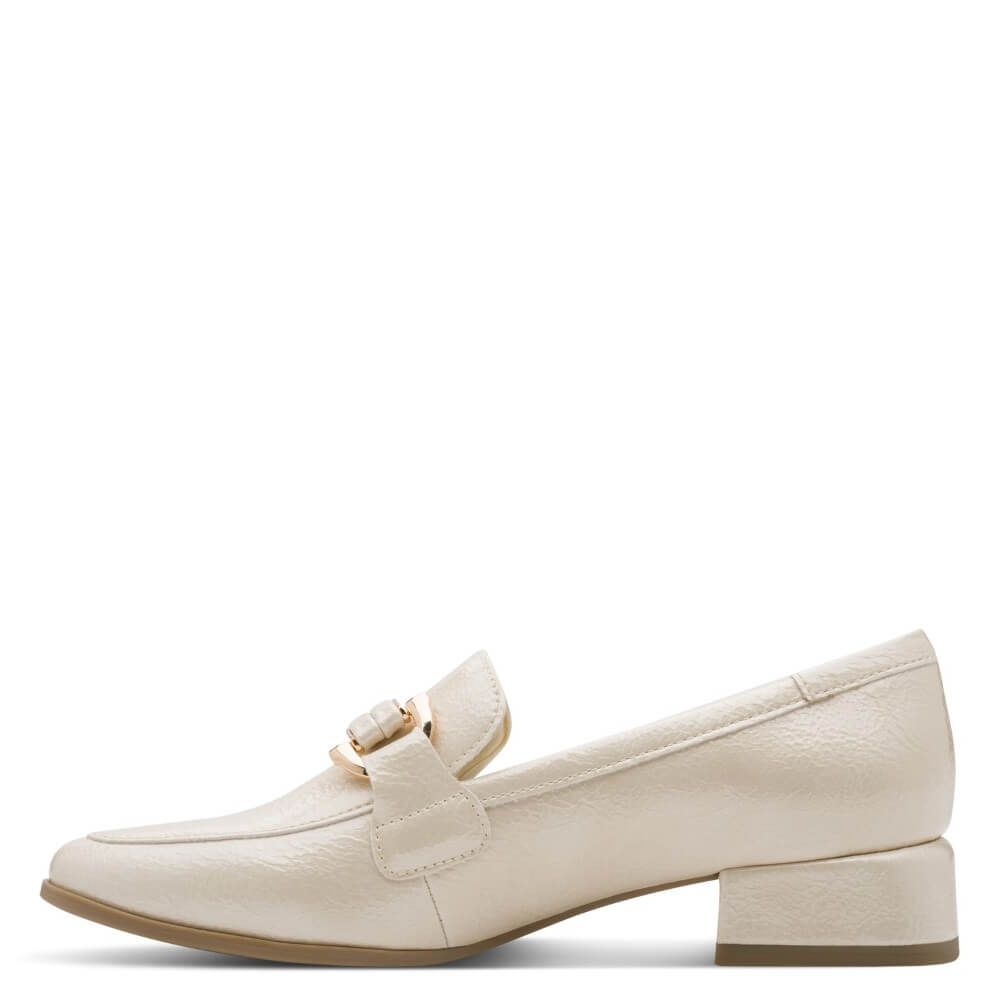 Marco Tozzi 2-24250 Cream Patent Vegan Loafer