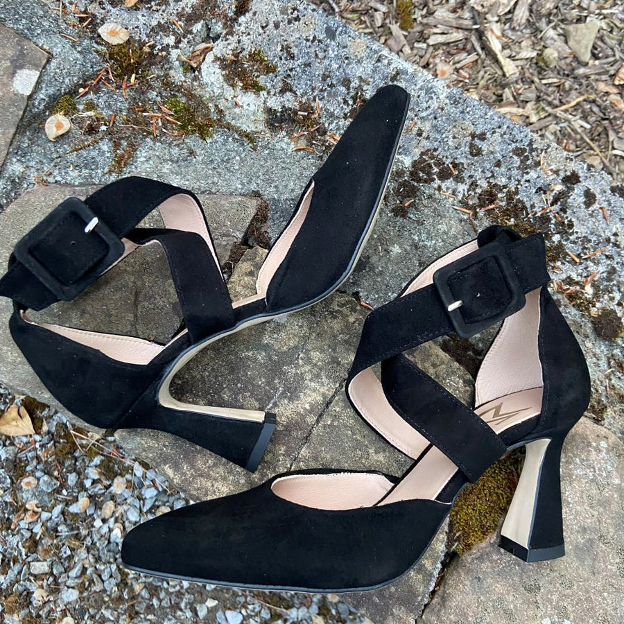 Marian Strappy Shoe 5704-BLACK SUEDE