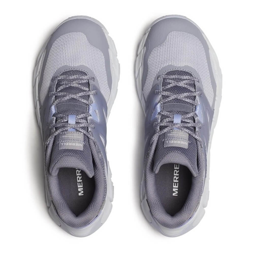 Gray Merrell walking shoe on a white background