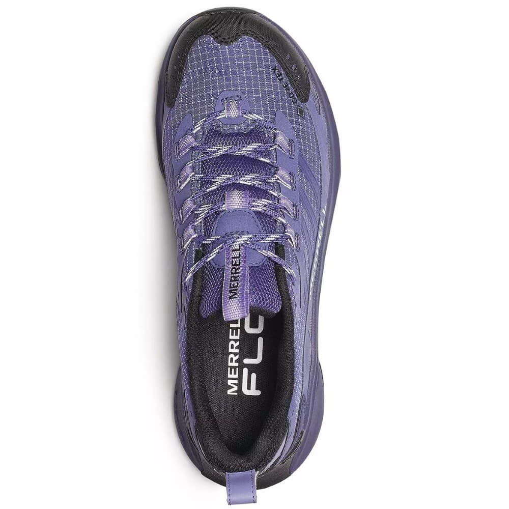 Merrell Purple athletic shoe with black sole on a white background