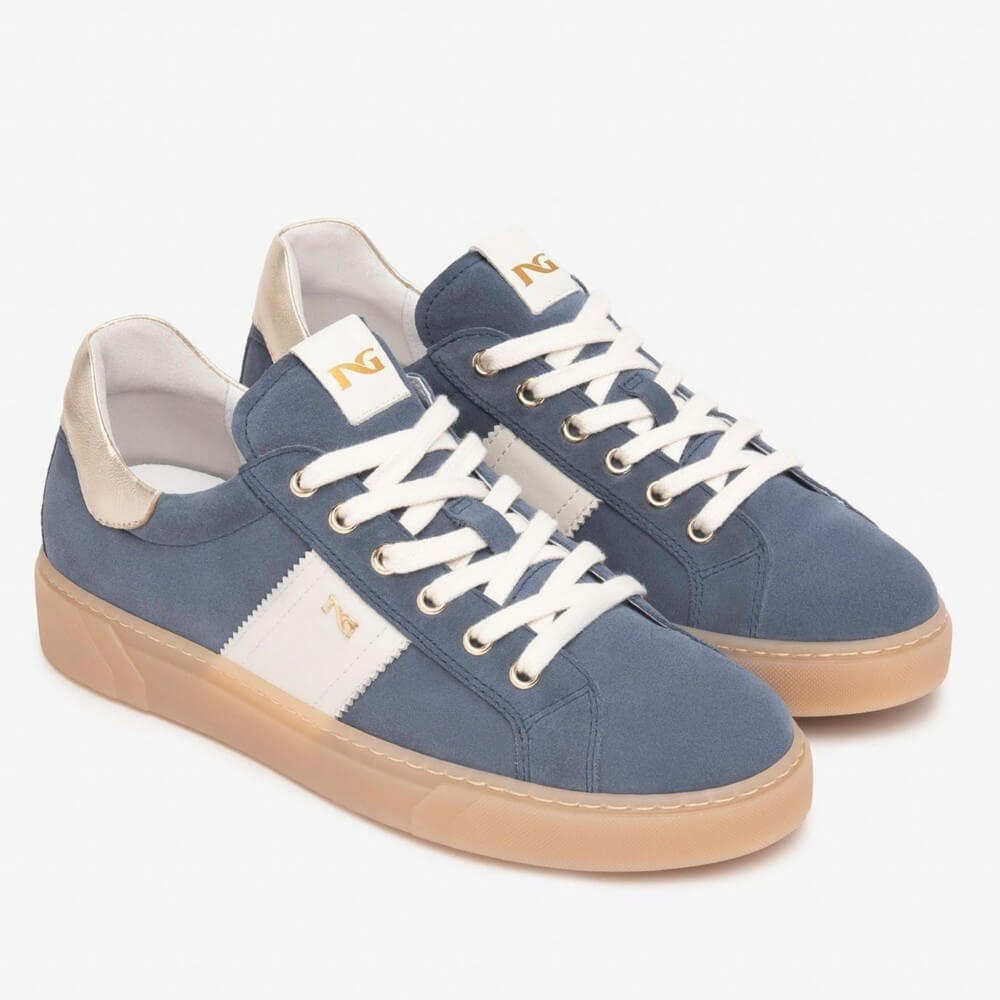 NeroGiardini E513004D Gum Sole Trainers Blue Suede