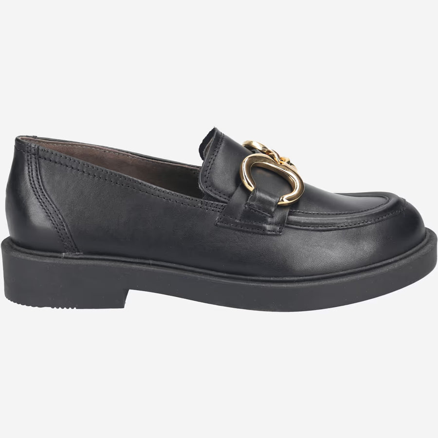 PAUL GREEN 1008 Chunky Loafer-BLACK LEATHER