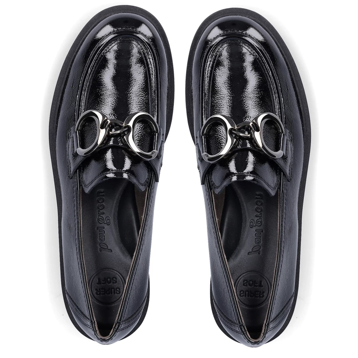 PAUL GREEN 1008 Chunky Loafer-BLACK PATENT