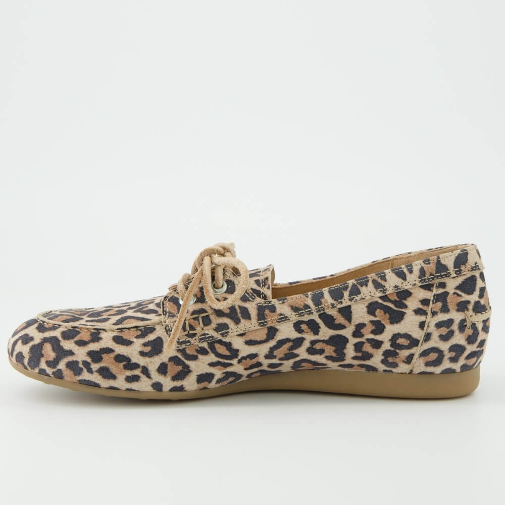 Paul Green 1136 Moccasin Boat Shoes Leopard Print