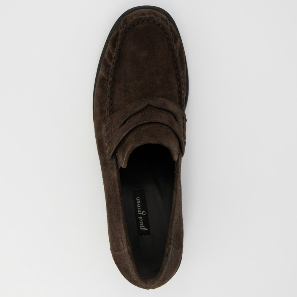 Paul Green 1260 Supersoft Block Heel Mocca Brown Suede Loafers