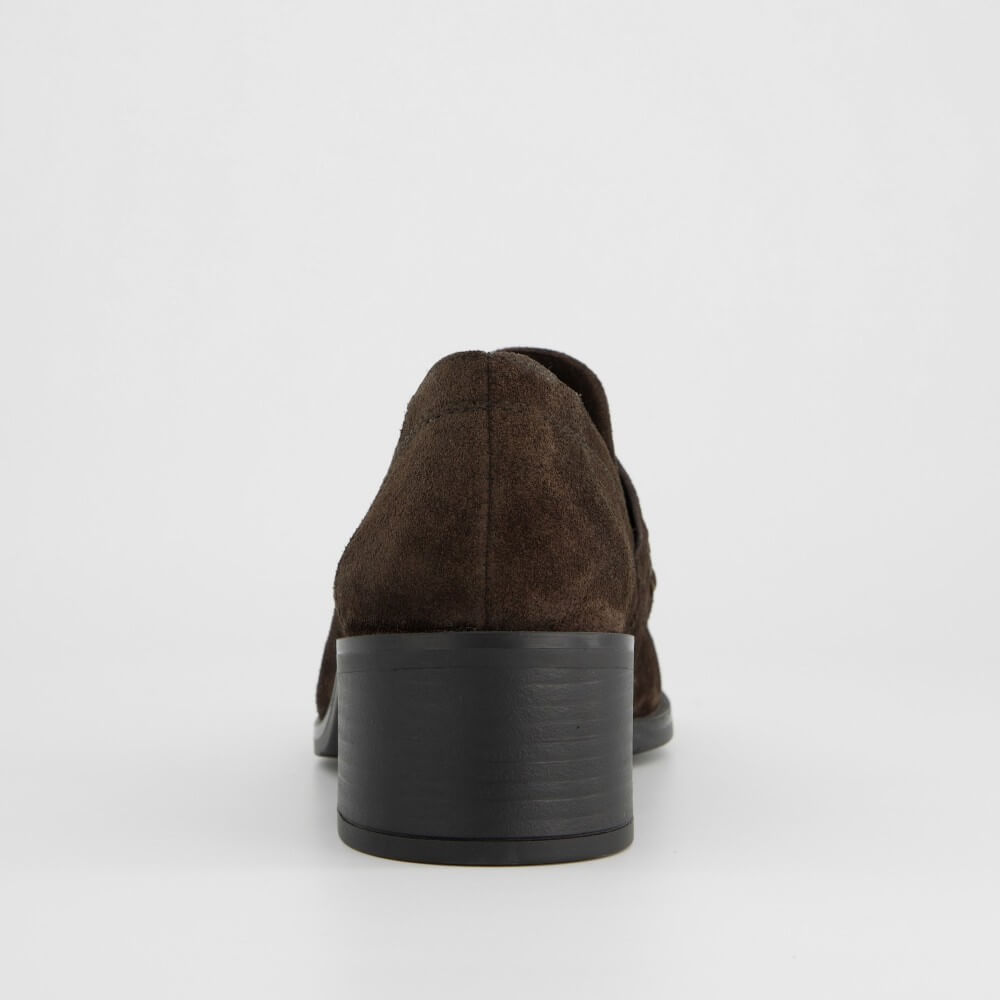 Paul Green 1260 Supersoft Block Heel Mocca Brown Suede Loafers