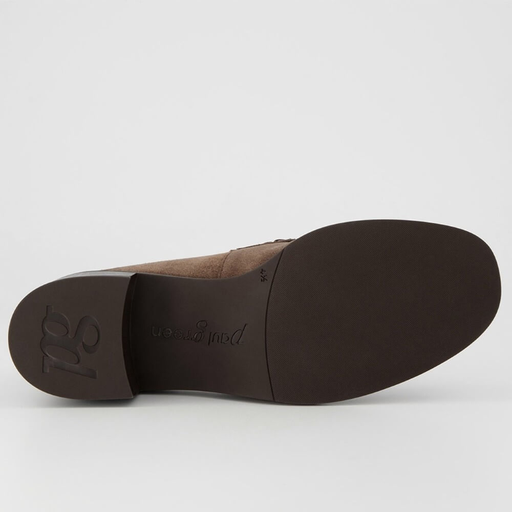 Paul Green 1260 Supersoft Block Heel Earth Brown Suede Loafers