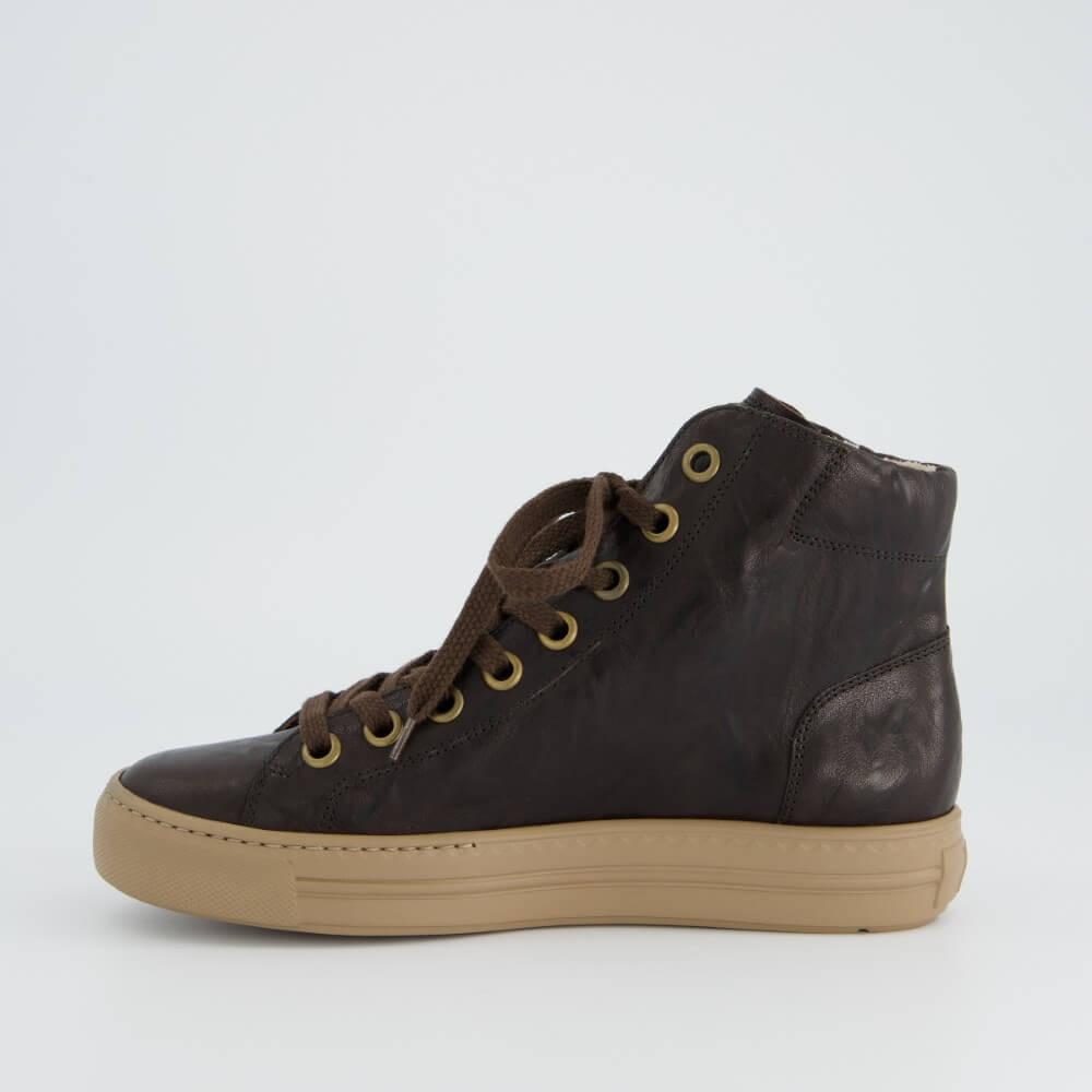 Paul Green 4024 Supersoft Moro Brown Leather Hi-Top