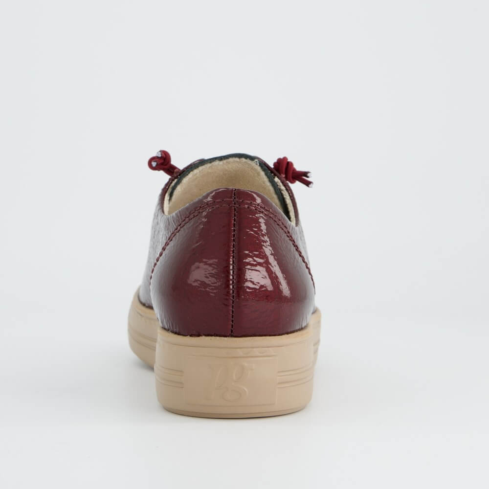 Paul Green 4081 Supersoft Wine Patent Trainer Elastic Laces