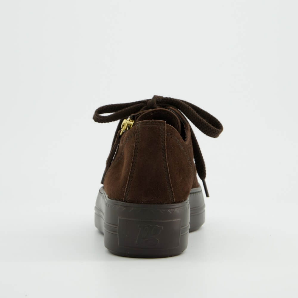 Paul Green 5006 Supersoft Brown Suede Laced Trainers