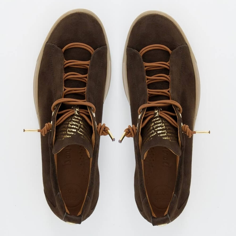 Brown sneaker with beige sole  Paul Green 5017 Moro Brown Suede