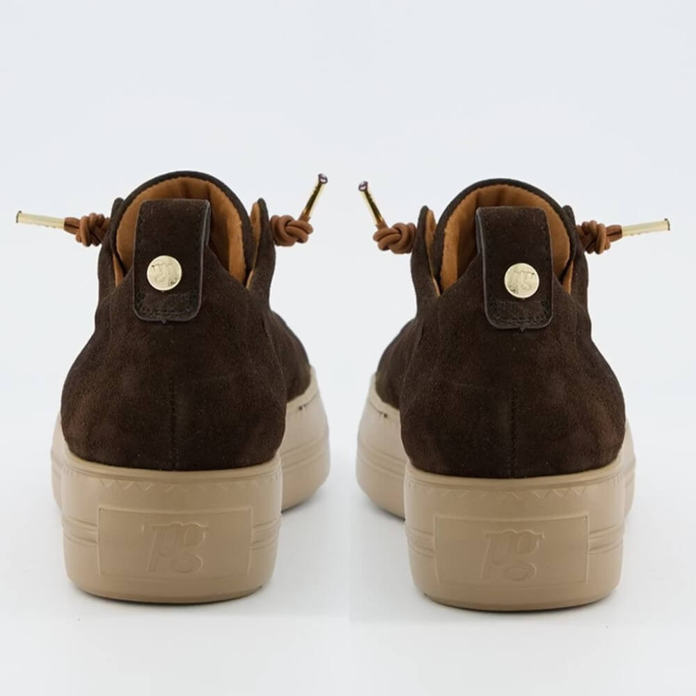 Brown sneaker with beige sole  Paul Green 5017 Moro Brown Suede