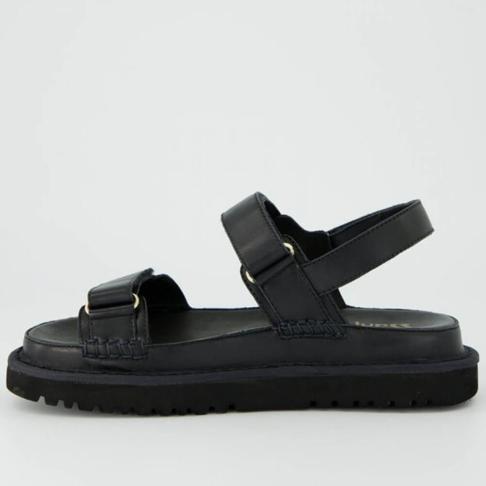 Paul Green 6175 Black Leather Sandals