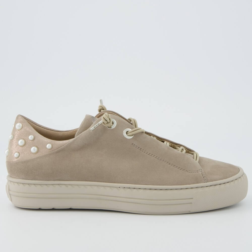 Paul Green Super Soft Leather Trainers 5476 Beige Cashmere