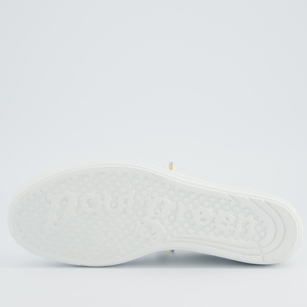 Paul Green Super Soft Leather Trainers 5476 White With Pearls