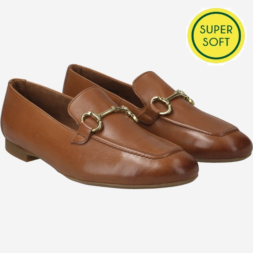 Paul Green 2596 Supersoft Loafer-COGNAC