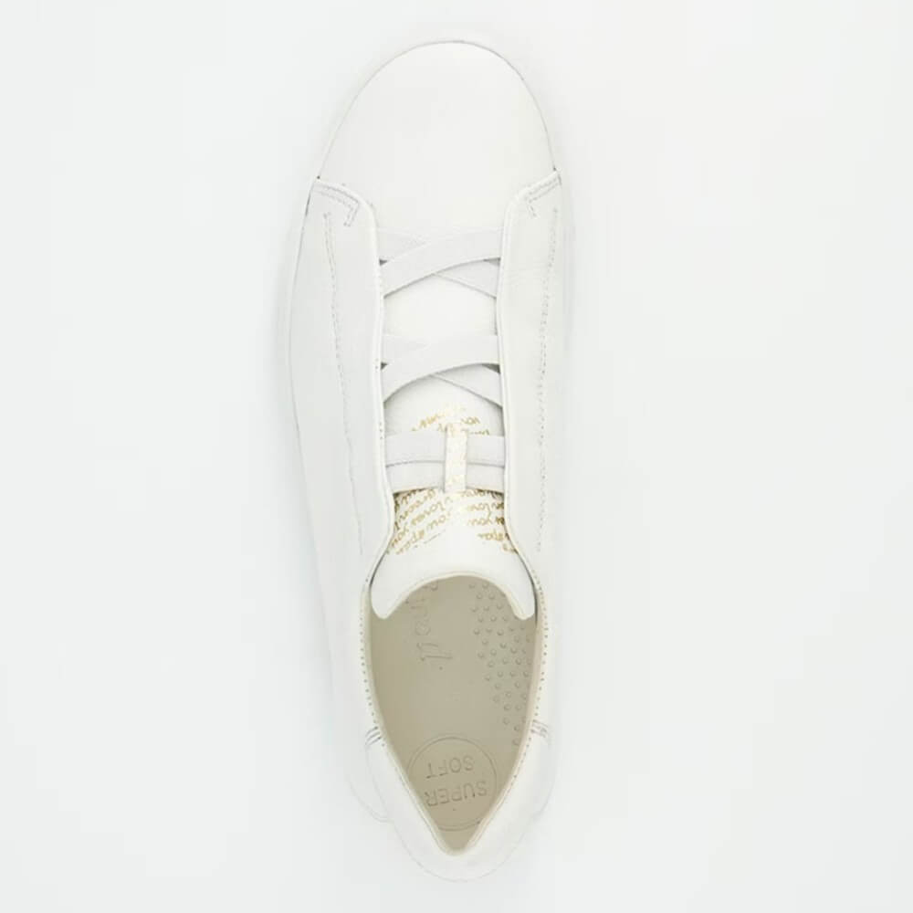white leather slip-on trainers