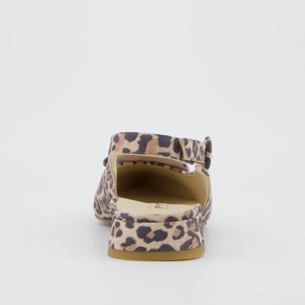 Paul Green 6090-070 Leopard print slingback shoe on a light gray background
