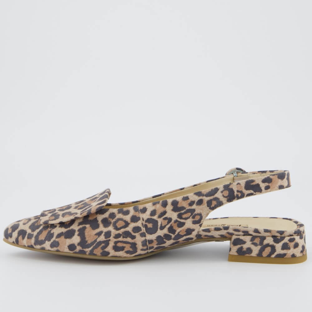 Paul Green 6090 Slingback Leopard Suede