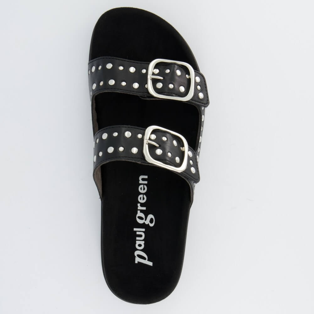 Paul Green 6168 Sliders Black Leather