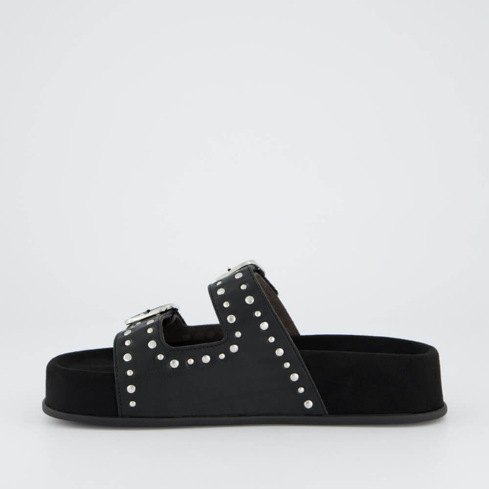 Paul Green 6168 Sliders Black Leather