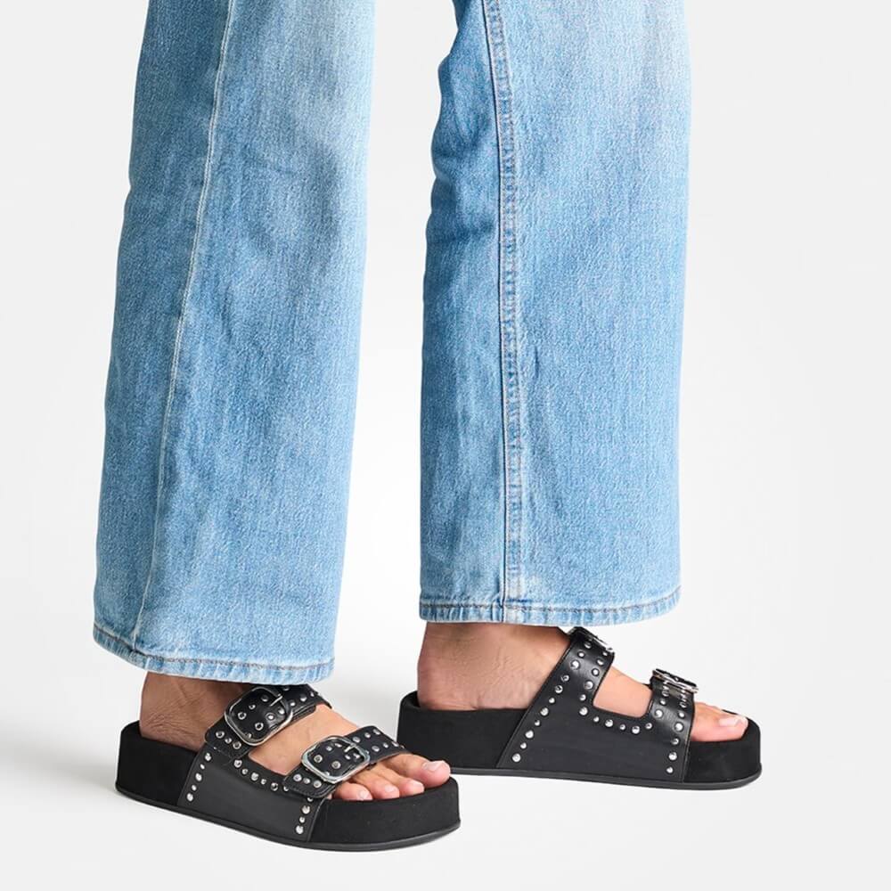 Paul Green 6168 Sliders Black Leather