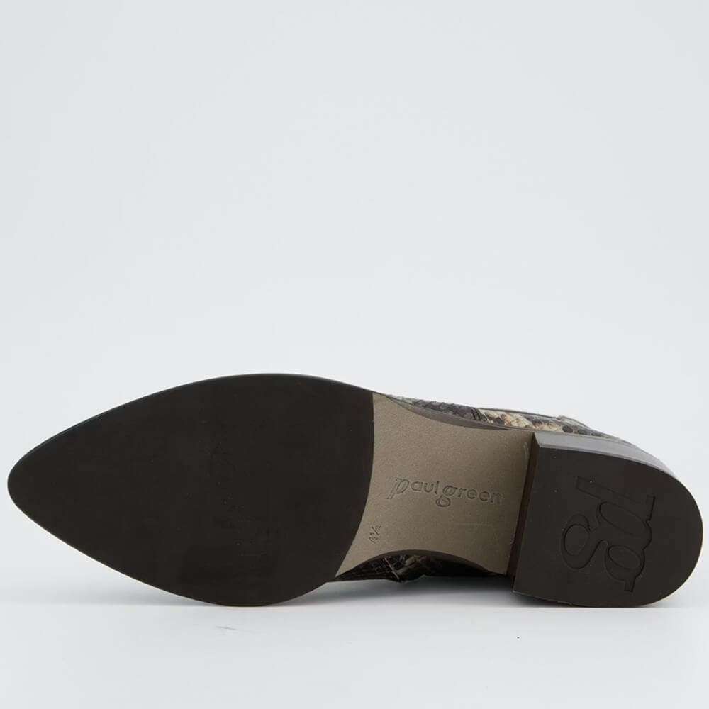 Paul Green Leather Chelsea Boots 8271 Boa Snake Print